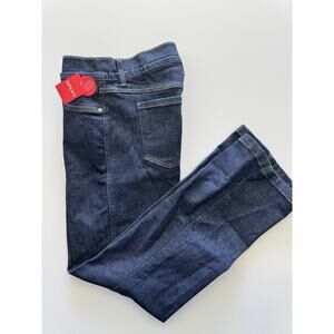 SPANX Cropped Kick Flare Raw Indigo Jeans Women's Size Medium NWT